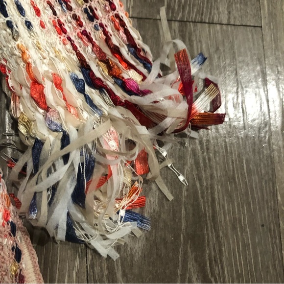 St John Ribbon Fringe Macro Plaid Cardigan Jacket in Blush Sz 6 - Picture 8 of 11